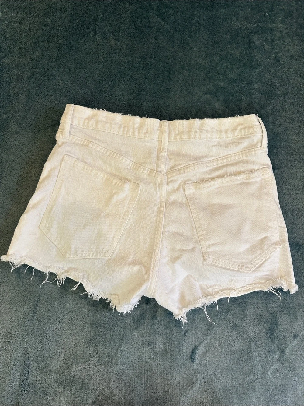 White Frayed Denim Women's Shorts EUC